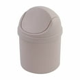 thumbnail image 6 of CMrtew Wastebasket Trash Can - Desktop Mini Plastic Waste Garbage Can with Swing Lid, Stylish Countertop Trash Bin Table Waste Paper Basket Round Small Trash Can for Office Bathroom Bedroom., 6 of 9