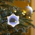 thumbnail image 7 of 3drose, Cute Hedgehog and Hearts Design Blue, 3 inch Snowflake Porcelain Ornament, 7 of 7