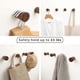 thumbnail image 3 of Natural Wooden Wall Mounted Hooks - Pack of 4 - Modern - Handmade Decorative Wood Pegs Minimalist for Hanging Hat, Coats (Black Walnut Wood), 3 of 4