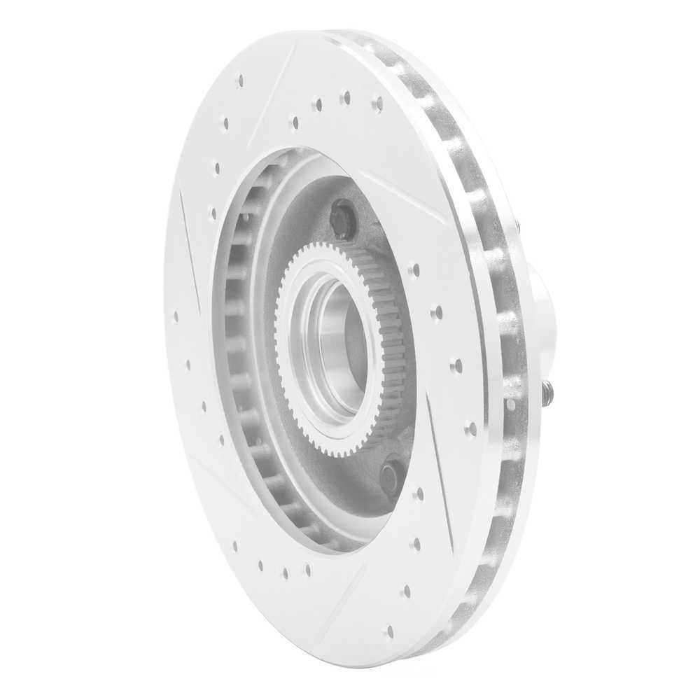Dynamic Friction Company 631-48016R DFC Brake Rotor - Drilled And Slotted - Silver