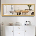 thumbnail image 2 of Full Length Door Mirror 43" x 16" Rectangle Wall Mirror Hanging or Leaning Against Wall for Bedroom Champagne Gold (No Stand), 2 of 6