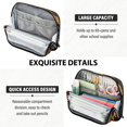 thumbnail image 5 of Pencil Bag with Magnetic Foldable Base Large Capacity Stand-Up Pencil Case Durable Nylon Pen Pouch Cheetahs and Jungle Foliage Pattern, 5 of 7