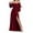 003 Wine, variant on Women's Formal Dresses Off Shoulder Long Sleeve Split A-Line Flowy Floor Length Bridesmaid Dresses