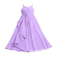 thumbnail image 5 of Girls Easter Dress Bowknot Design Dress Ruffle Short Sleeve Casual Fall Winter Holiday Flower Dress for Girls Teens Casual Spring Dress, 5 of 5