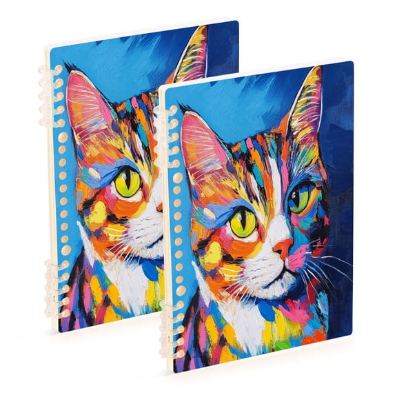 Notebook 8.3x5.7x0.4 Inch One Sizex1 Journey Note Diary Hardcover Notebook 60 Pages,80g Paper Writing Smooth and Not Easy to Break Cute Face Cat