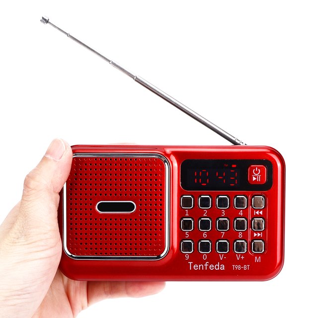 Radio AM, Batterie Lithium Amovible Radio Ondes Courtes 3.5mm Prise Écouteurs Méthodes de Lecture Multiples Volume Élevé Compact pour Camping