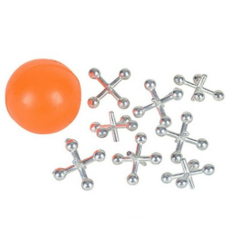 (USA Warehouse) 10 SETS OF METAL STEEL JACKS WITH SUPER RED RUBBER BALL GAME CLASSIC TOY NEWITEM#NO: 43E8E-UFE6 C2A17675, 10 SETS OF JACKS By