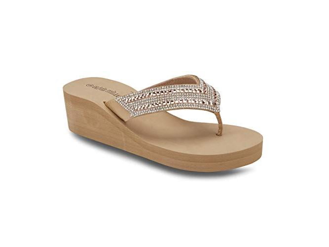 olivia miller wedge flip flops