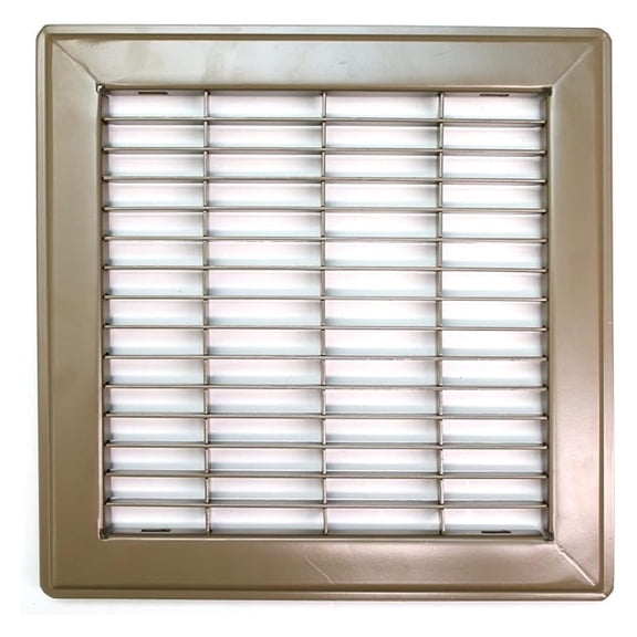 8" X 6" Floor Grille - Fixed Blades Return Air Grill - Brown [Outer Dimensions: 9.75 X 7.75]