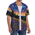 thumbnail image 2 of Disketp Galactic Night Over Meadow Men's Hawaiian, Shirts Button Down Holiday Beach Shirts-{sizeName}-XX-Large, 2 of 5