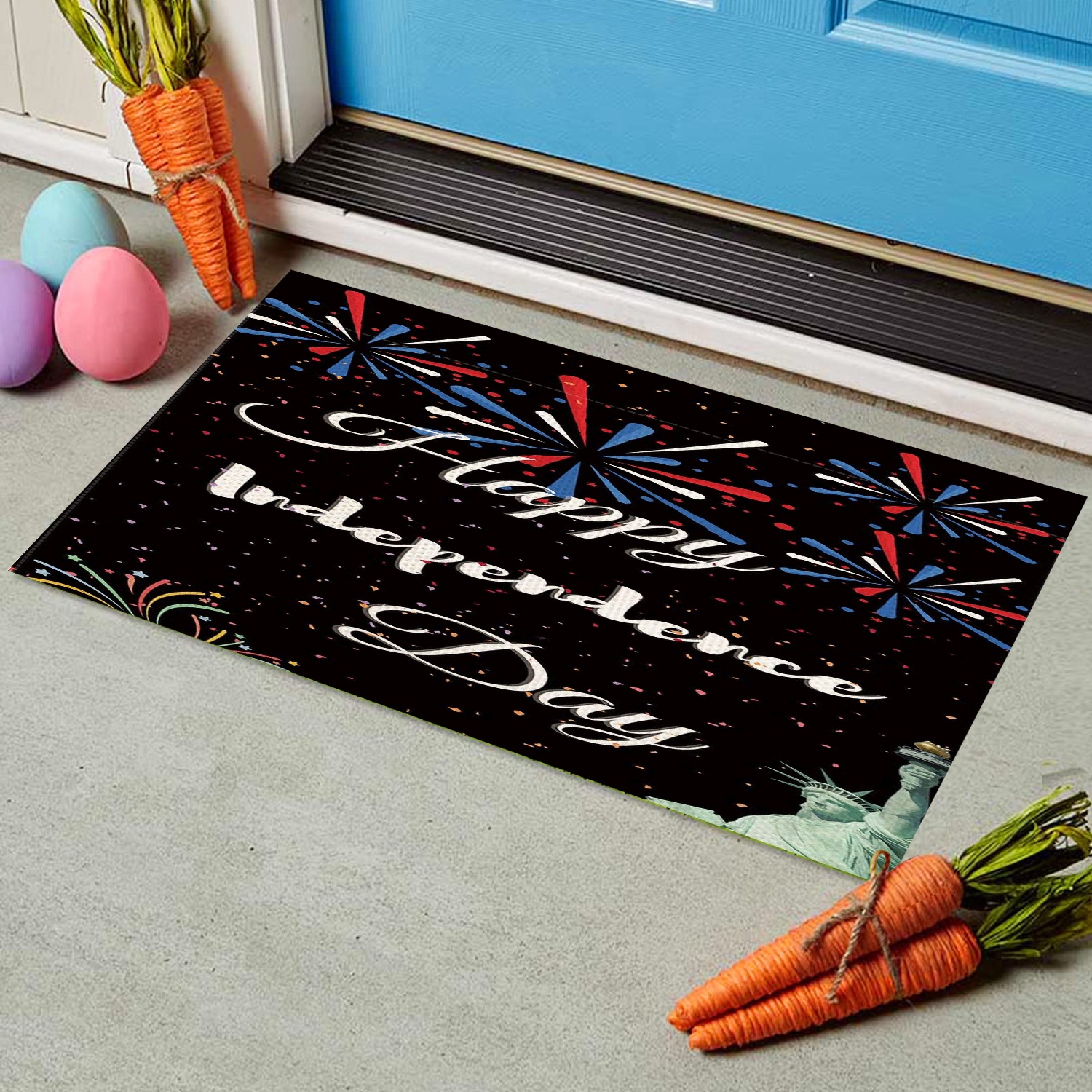 American Flag Door Mat Rug Decorative Doormat Winter Floor Mat