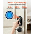 thumbnail image 3 of VEVOR Fingerprint Door Lock Set, Electronic Biometric Deadbolt Keyless Entry Door Lock with Handle, Touchscreen, Auto Locking, One-Time Code, 3 of 9
