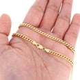 thumbnail image 4 of Nuragold 14k Real Yellow Gold Miami Cuban Lightweight Link 4mm Chain Necklace (16"-30") Italian Jewelry for Men & Women, 4 of 9