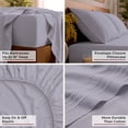 thumbnail image 5 of Mellanni Sheet Set Iconic Hotel Luxury Brushed Microfiber, Deep Pocket Sheet, 4 Piece Full Lavender, 5 of 7