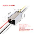 thumbnail image 3 of 24V To Dc 12V 5A Waterproof Converter Step Down Volt Module Power Supply, 3 of 10