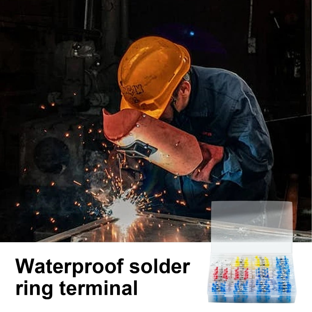 Drrntien 300Pcs Heat Shrink Self Soldering Butt Connector Solder Seal Wires Connectors Kits