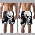 thumbnail image 3 of luoweisi Men's Beach Shorts Quick Dry Swim Trunks with Mesh Lining Skeleton S, 3 of 5