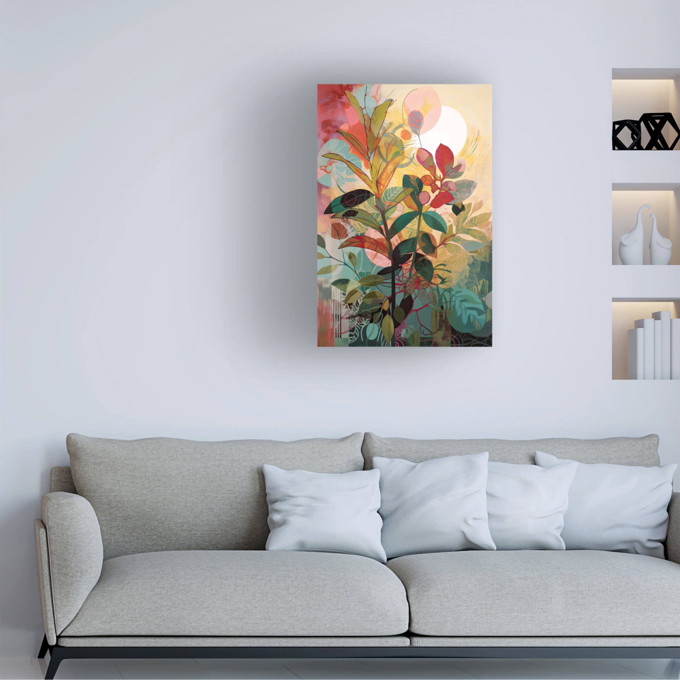 Canvas Wall Art - Sasha 'Morning Forest II' Wall Art for Living Room, Bedroom, or Office Décor by Trademark Fine Art - 22 x 32 Inches