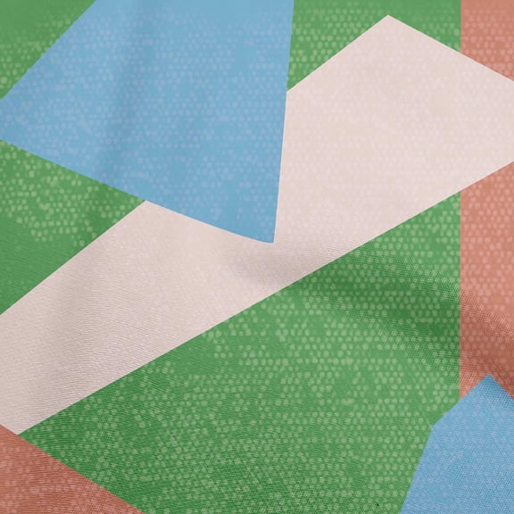 oneOone Silk Tabby Brown Fabric Geometric Abstract Random Shapes Sewing Material Print Fabric By The Yard 42 Inch Wide