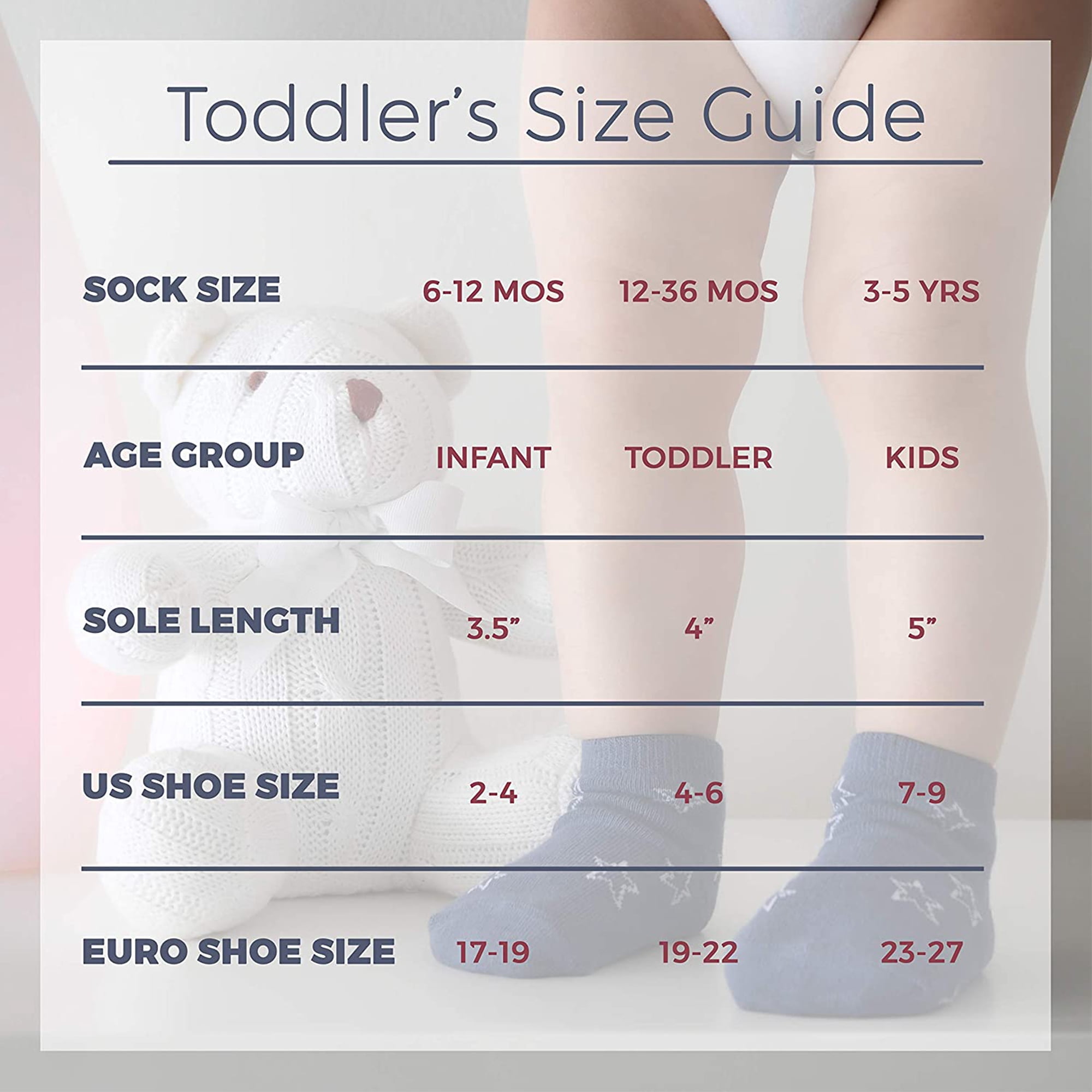 Debra Weitzner Non-Slip Toddler Socks With Grips for Baby Boys and Girls - Anti-Slip Crew Socks for Infant's and Kids, 12 Pairs