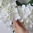 thumbnail image 6 of Artificial Hydrangea Wreath for Front Door, 22" Spring Summer White Flower Wreath, Fuax Hydrangeas Leaves for Home Mantel Wall Farmhouse Decor, 6 of 9