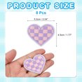 thumbnail image 2 of Uxcell 8 Pcs Parche Bordado en Forma de Corazón a Cuadros para Planchar, Aplicaciones para Coser en Chaquetas, Colección de Denim, Ropa, Vestidos, Sombreros, Jeans, Accesorio DIY, Púrpura Claro/Rosa, 2 of 6