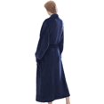 thumbnail image 7 of Fymall Women Men Long Robe Soft Warm Flannel Robe Bathrobe Nightgown, 7 of 7