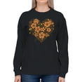 thumbnail image 2 of Floral Heart Design Women's Sweatshirt, 2 of 3