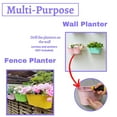 thumbnail image 6 of VINOIC Metal Hanging Planter Outdoor Balcony Rail Flower Pot with Detachable Hooks Garden Decor, 6 of 9