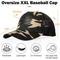 thumbnail image 4 of oversize xxl american flag trucker hat - adjustable 23"-25.5" baseball cap - 3d embossed logo mesh snapback hat, 4 of 6