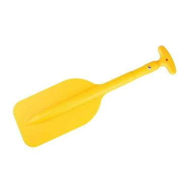 Emergency Telescoping Boat Paddle Foldable Aluminum Oar Kayak Canoe Paddles T-handle for Boating Yellow 21"-42"