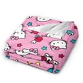 thumbnail image 2 of Hello Kitty Cartoon Throw Blanket, Super Soft Cozy Flannel Fleece Picnic Blanket for Boys Girls Adults, Warm Plush Blankets for Couch Sofa Bed Living Room, 2 of 7
