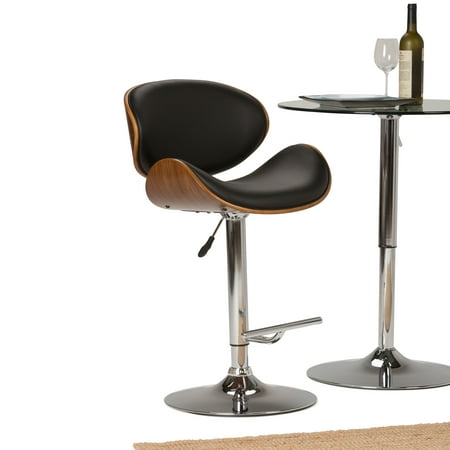 Simpli Home - Marana Bentwood Adjustable Height Gas Lift Bar Stool - Black
