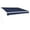 Blue, variant on MCombo 12'x10' Manual Retractable Patio Awning Sunshade Shelter Window Door Awning Commercial Grade - Quality 100% 280G Polyester Outdoor Canopy Aluminum Frame