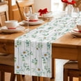 thumbnail image 5 of Daisy Table Runner - 36 Inch Long Spring Floral Eucalyptus Leaves Botanical Gray Wood Cotton and Linen Blended Dress Scarves Farmhouse Table Runner for Kitchen Dining, Coffee Table, 13" x 36", 5 of 8
