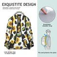 thumbnail image 5 of Sunflower and Cowprint White Pattern Backpack for School, Cute School Bag with Adjustable Shoulder Straps and Padded Back, 15.3"x11"x7.1", 5 of 5