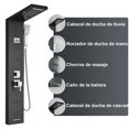 thumbnail image 3 of CES Shower Panel System Faucets Sets Complete Tower Column Stainless Steel Multi-Function with Adjustable Massage Jets Spout Rainfall and Shower Head Handheld Shower Wall Panels Kits Matte Black, 3 of 8