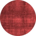 thumbnail image 1 of Ahgly Company Machine Washable Indoor Round Abstract Red Modern Area Rugs, 7' Round, 1 of 4
