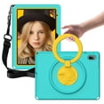 thumbnail image 4 of TECH CIRCLE iPad 10th Gen 10.9 inch Case 2022,iPad 10.9 Case with Screen Protector, 360°Rotating Kickstand/Ring Handle/Shoulder Strap Heavy Duty Protection Soft Silicone Shockproof Kids Cover,Mint, 4 of 8