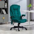 thumbnail image 2 of Massage Executive Office Chair, Swivel Desk Chair with 6 Vibration Point, Heat and Armrests, Reclining Computer Chair for Adult Working, Study, Adjustable Height, Green, 2 of 8