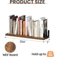 thumbnail image 2 of JessieMal 23.6 Inches Floating Book Shelves for Wall, Floating Wood Shelves for Living Room, Laundry Room, Bedroom, Office Organizer and Storage, Brown, 2 of 7