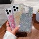 thumbnail image 2 of Funda de cristal con purpurina epoxi para iPhone, carcasa a prueba de golpes para modelos 14, 13, 12, 11 Pro Max, X, XS, XR, SE, 7, 8 Plus Fivean unisex, 2 of 2