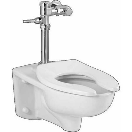American Standard 2859.128.020 Commercial Afwall Millennium Toilet with Manual Flushing Valve Combo,