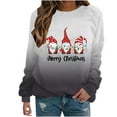 thumbnail image 2 of Qertyioot Hiver Mode Femmes Pull Imprimé de Noël, Manches Longues Col Rond Chaud Tendance en Vrac Tricoté Tops, 2 of 4