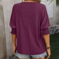 thumbnail image 3 of Women's Summer Loose V Neck Bat Sleeve Half Sleeve T Shirt Tunics for Women Summer Womens Tees Short Sleeve Workout Shirts Loose Woman Tee Shirt Woman Shirts Summer Women Compression Shirts Womens, 3 of 6