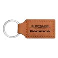 thumbnail image 1 of Chrysler Pacifica Rectangular Brown Leather Key Chain, 1 of 5