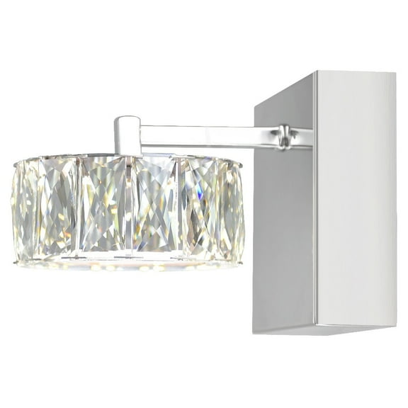 CWI Lighting Milan Transitional Metal LED Bathroom Sconce in Chrome