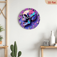 thumbnail image 5 of Pop Art Colorful Skull Wall Clock, Vibrant Graffiti-Style Gothic Decor, Unique Purple Background Timepiece with Dripping Paint, Ideal for Edgy Home & Studio Decor, 5 of 7