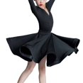 thumbnail image 2 of YM YOUMU Kids Girls Long Sleeve Latin Dance Dress Ballrom Tango Performance Dancewear, 2 of 3