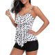 thumbnail image 1 of 2026 Women Tankini Swimsuits Layered Ruffle Flounce Tankini Top With Boyshorts Two Piece Bathing Suits, 1 of 5